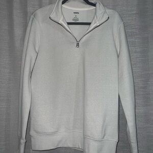 Light Cream Quarter-Zip Sweatshirt